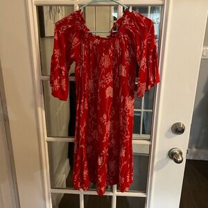 H&M red floral dress. Size 6.